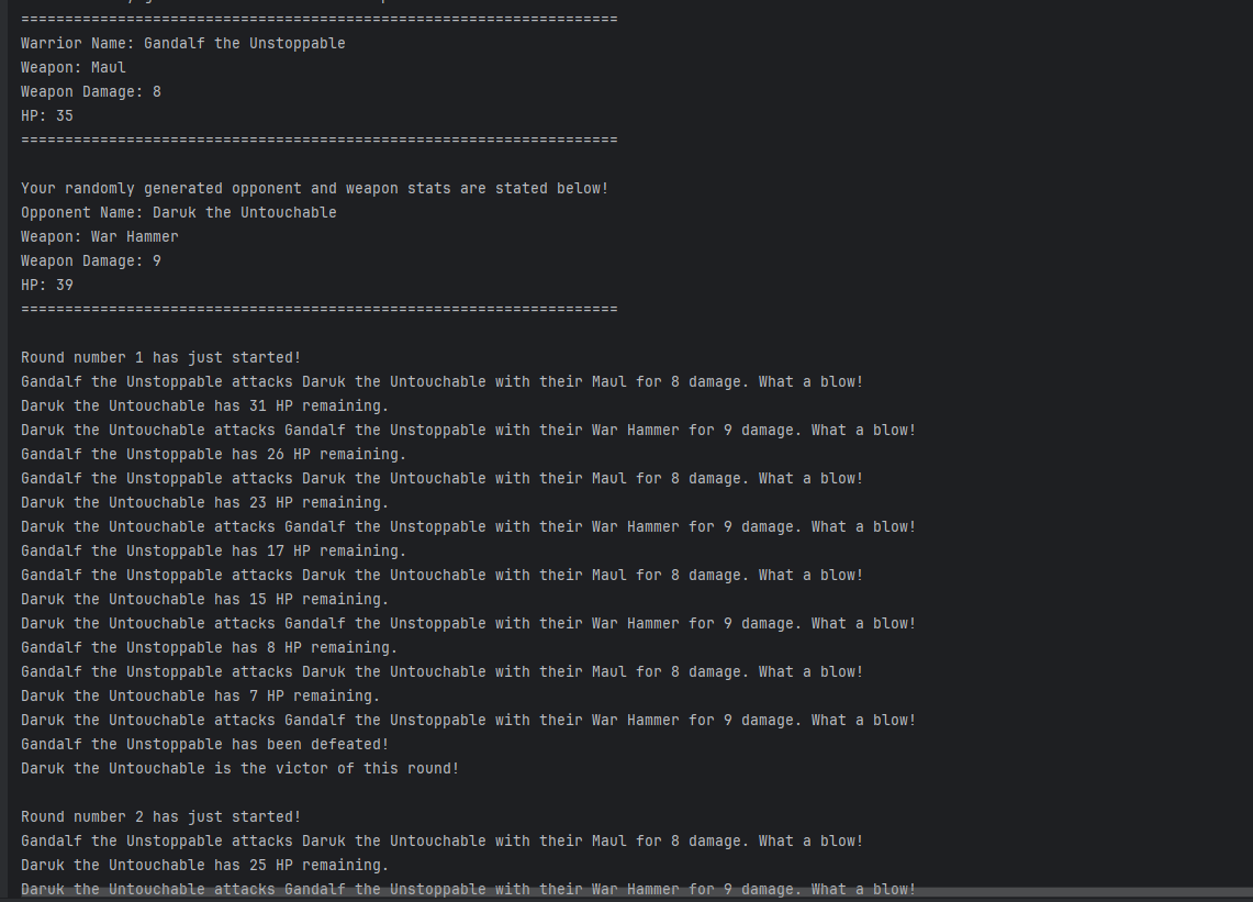 Project 1 Screenshot